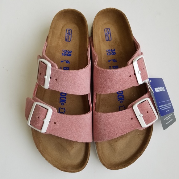 arizona soft footbed suede rose